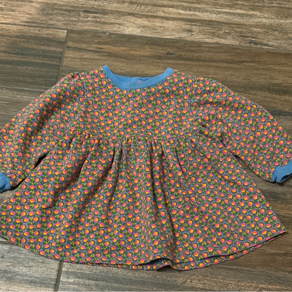 Vintage Hanna Andersson Multicolor Floral Baby Dress